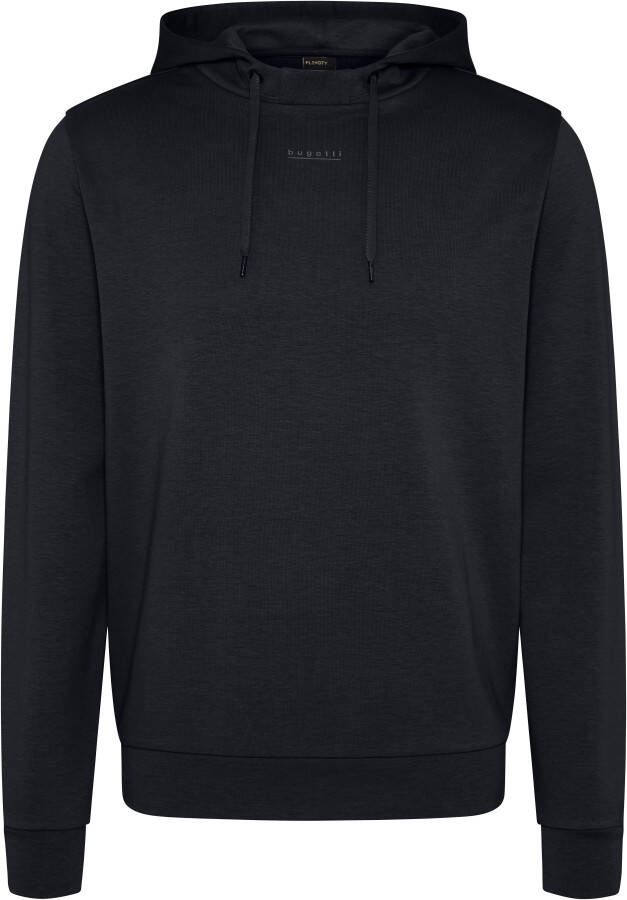 Bugatti Hoodie met klein logo-opdruk in goud
