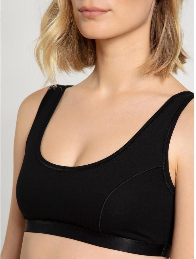 CALIDA Bustier Benefit Women 2-laags cupgedeelte zonder beugel elastisch single jersey (Set van 2) - Foto 4