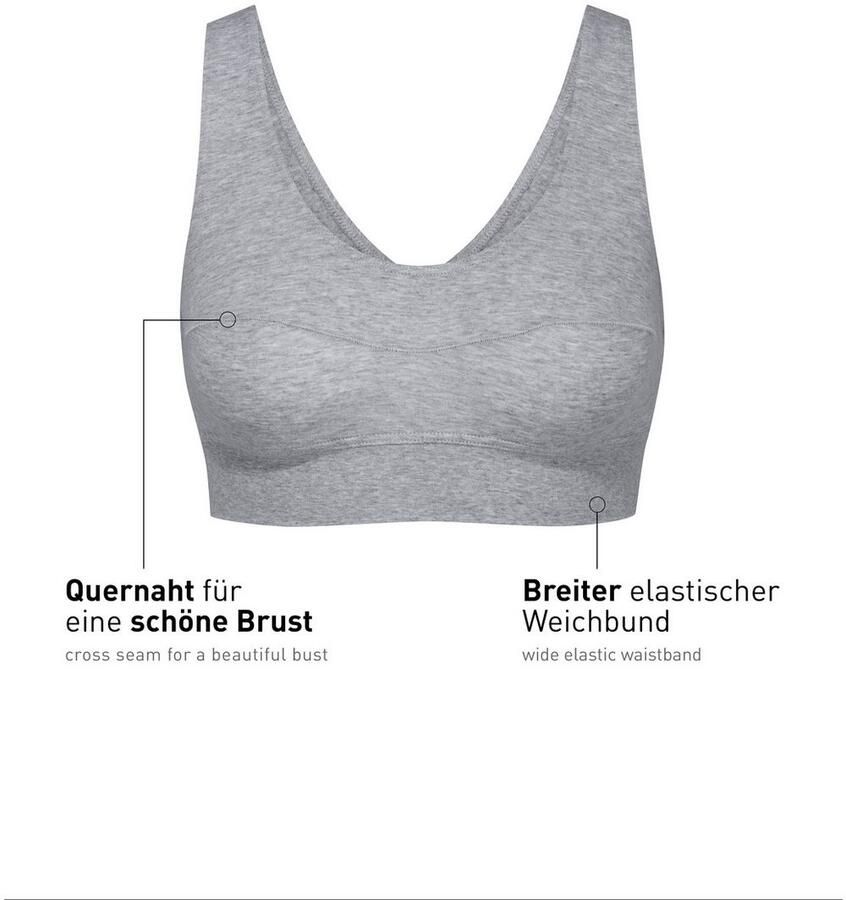 CALIDA Bustier Elastic brede onderborstband zonder beugel katoenmix