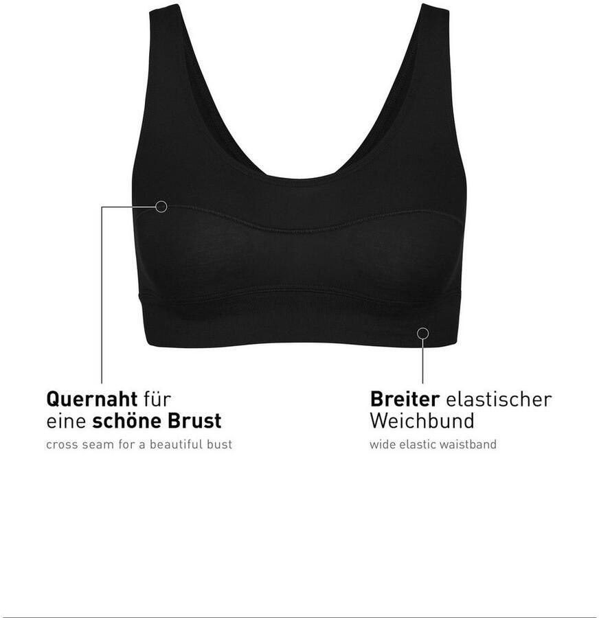 CALIDA Bustier Elastic brede onderborstband zonder beugel katoenmix