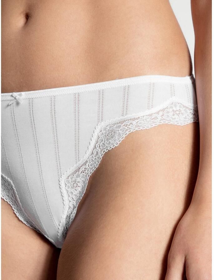 CALIDA Heupslip Etude Toujours Krijtstreep-optiek bloe kant Regular-Cut Jacquard elastisch - Foto 3