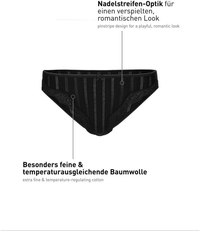 CALIDA Heupslip Etude Toujours Krijtstreep-optiek bloe kant Regular-Cut Jacquard elastisch - Foto 2