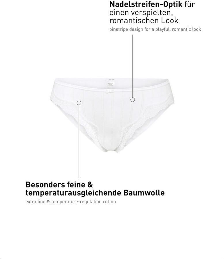 CALIDA Heupslip Etude Toujours Krijtstreep-optiek bloe kant Regular-Cut Jacquard elastisch - Foto 2