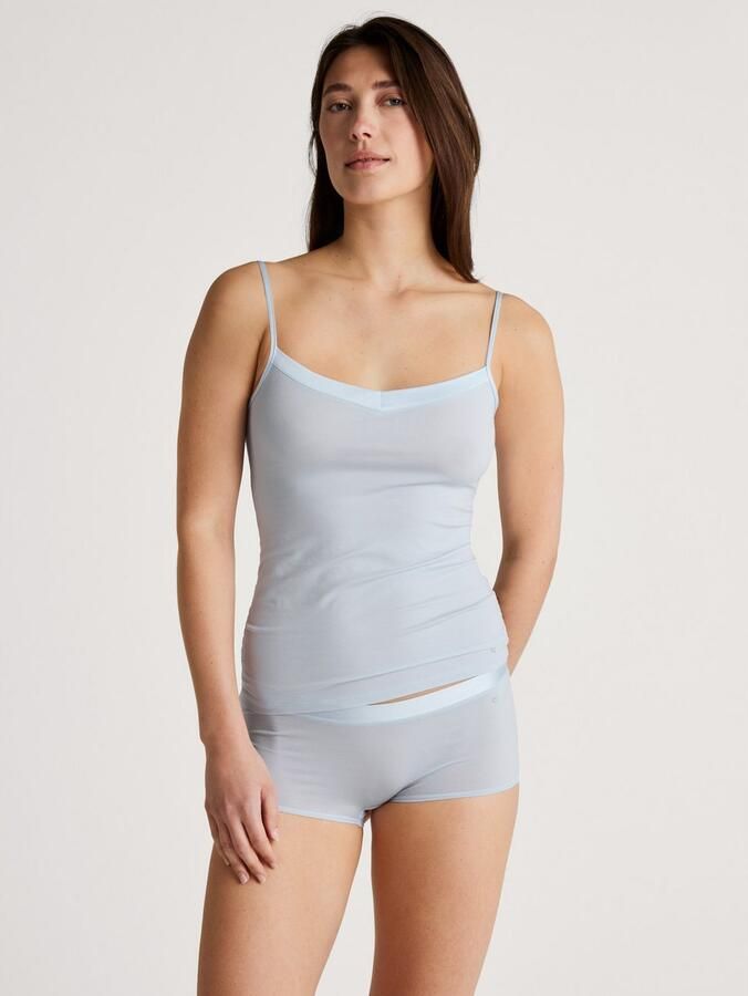 CALIDA Top met spaghettibandjes CATE Satijnen inzetstuk Single Jersey kwaliteit elastisch zacht vrouwelijk - Foto 6