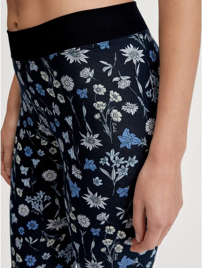 CALIDA Legging Elastic Trend bloe print katoenmix zachte elastische band comfortabel - Foto 5