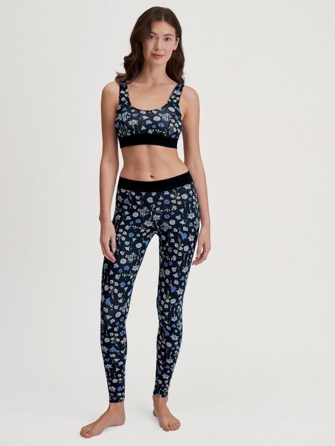 CALIDA Legging Elastic Trend bloe print katoenmix zachte elastische band comfortabel - Foto 7