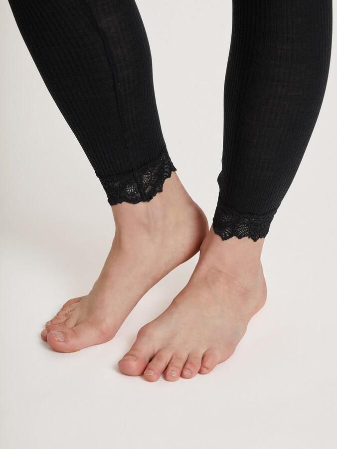 CALIDA Legging Silky Wool Joy met kanten zoom elastisch verwarmend fijnribkwaliteit - Foto 5