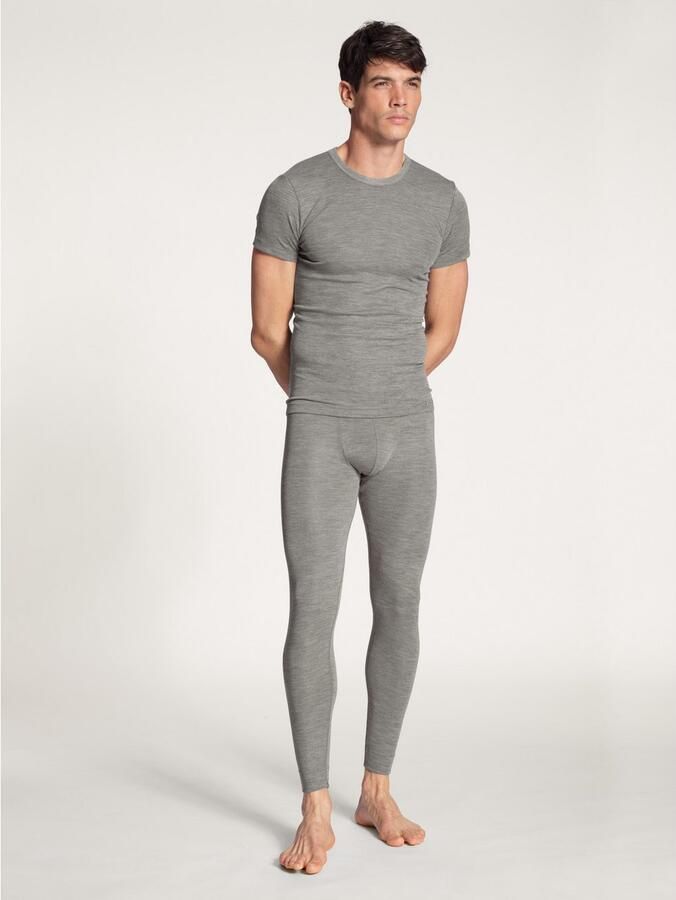CALIDA Legging Wool & Silk verwarmend ademend fijnrib-kwaliteit melè-optiek zacht - Foto 3