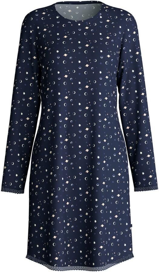 CALIDA Nachthemd Flower Nights comfortabel pure cotton lange mouw knoopsluiting ronde hals-uitsnijding - Foto 4