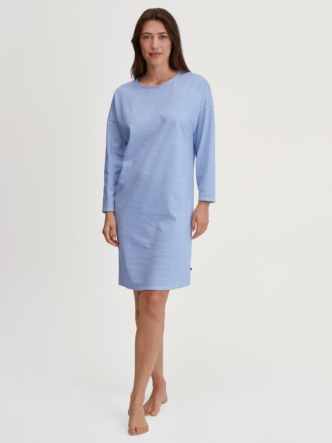 CALIDA Nachthemd Lovely Night Lange mouw ronde hals puur katoen single jersey zacht ade d - Foto 5