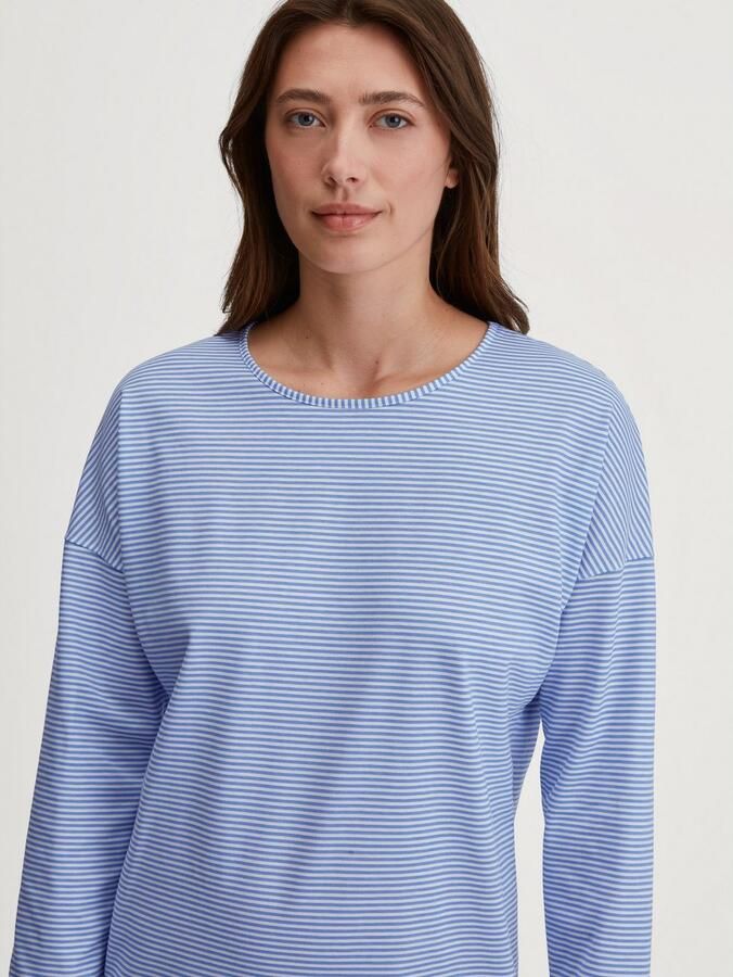 CALIDA Nachthemd Lovely Night Lange mouw ronde hals puur katoen single jersey zacht ade d - Foto 2