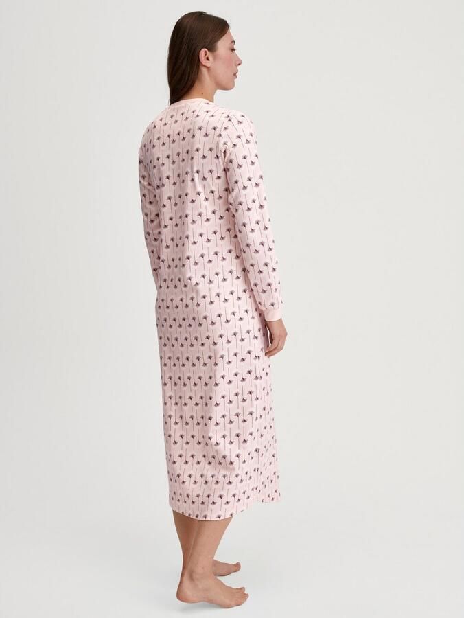 CALIDA Nachthemd Midnight Flowers Knoopsluiting heavy interlock puur katoen verwar d comfortabel - Foto 4