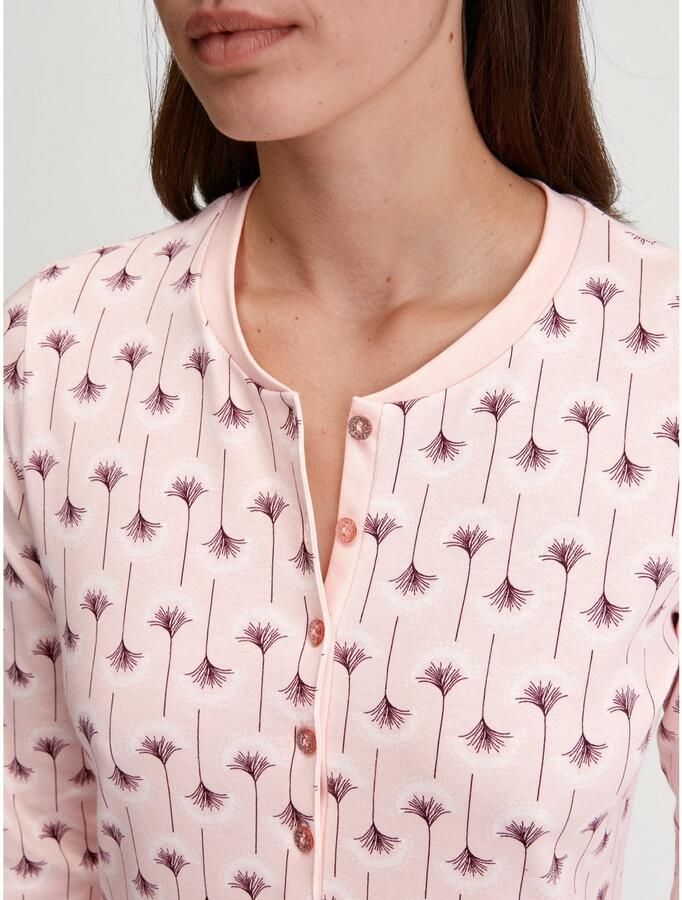 CALIDA Nachthemd Midnight Flowers Knoopsluiting heavy interlock puur katoen verwar d comfortabel - Foto 3