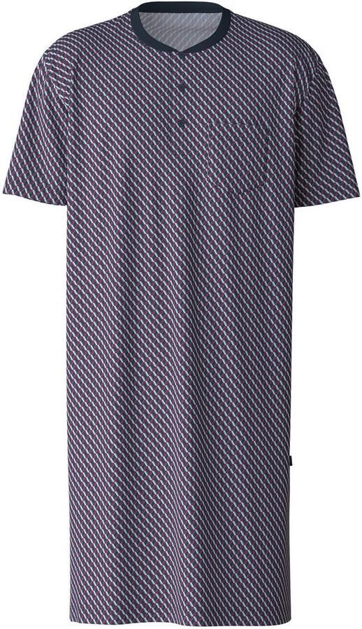 CALIDA Nachthemd Relax Imprint Borstzak Pure Cotton ronde hals korte mouw knoopsluiting - Foto 8