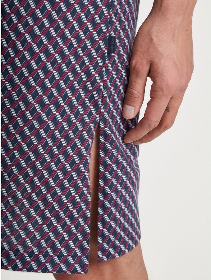 CALIDA Nachthemd Relax Imprint Borstzak Pure Cotton ronde hals korte mouw knoopsluiting - Foto 4