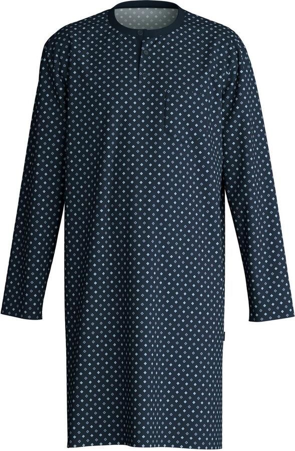 CALIDA Nachthemd Relax Streamline zijdelingse splitjes interlock-kwaliteit lange mouw knoopsluiting - Foto 6