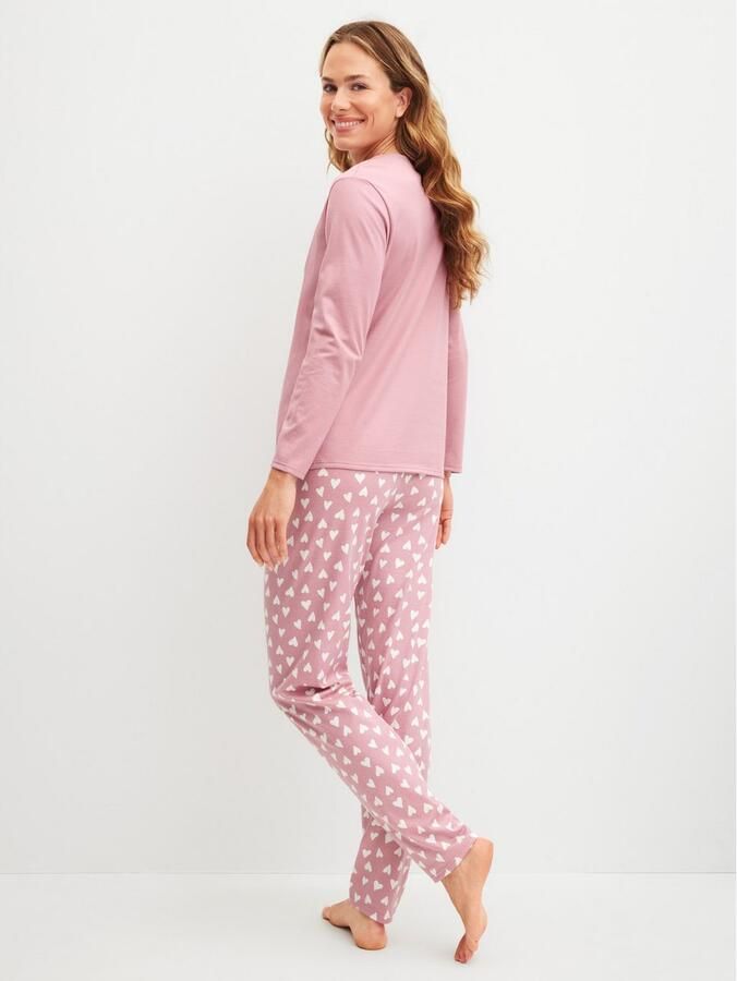 CALIDA Pyjama Cotton Special Lange mouw comfortabel katoen ronde hals (2-delig) - Foto 2