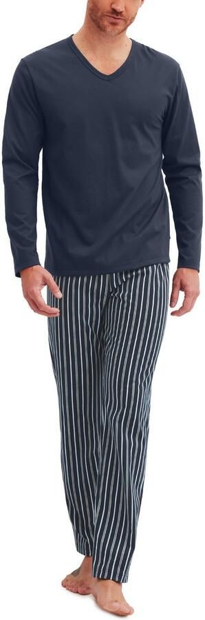 CALIDA Pyjama Cotton Special Lange mouw V-hals comfort fit lange broek (2-delig) - Foto 5
