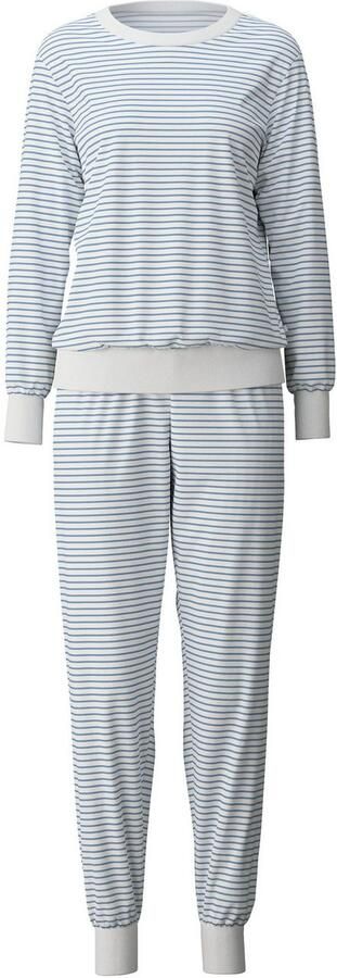 CALIDA Pyjama Cotton Stripes Lange mouw ronde hals losse pasvorm katoen (2-delig) - Foto 8