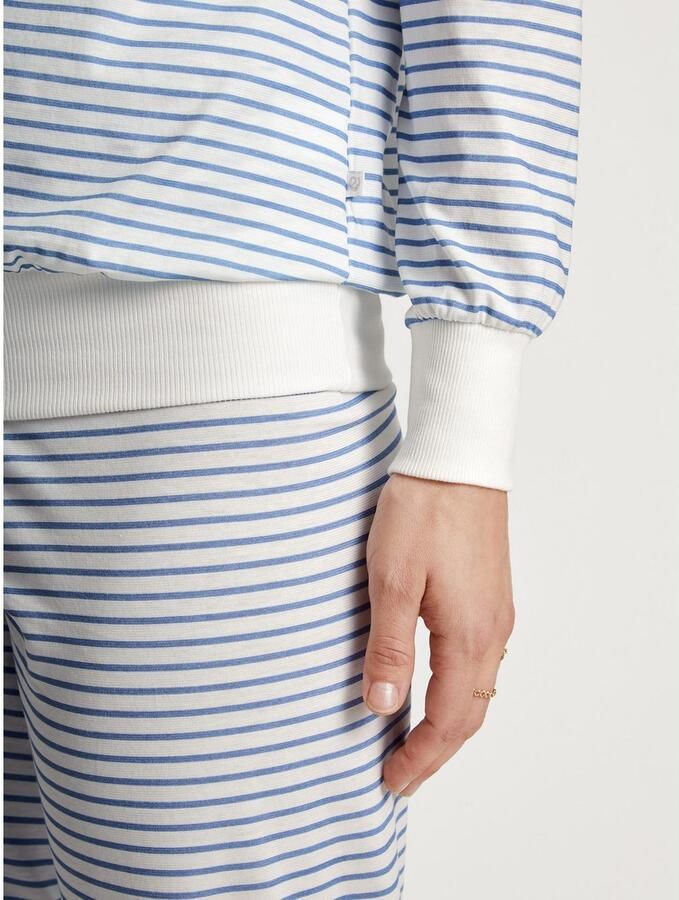 CALIDA Pyjama Cotton Stripes Lange mouw ronde hals losse pasvorm katoen (2-delig) - Foto 4