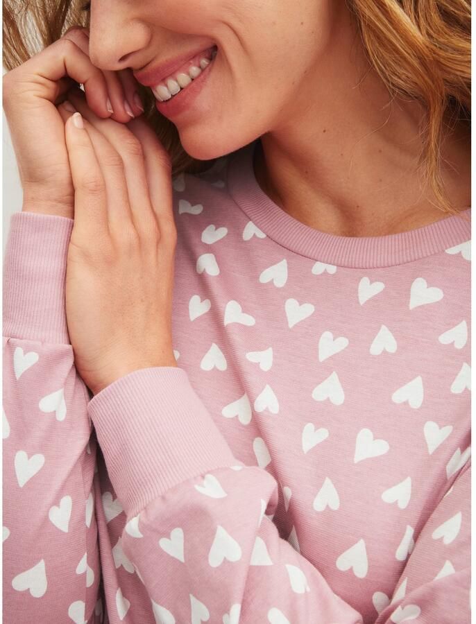 CALIDA Pyjama Cotton Stripes Lange mouw ronde hals losse pasvorm katoen (2-delig) - Foto 3