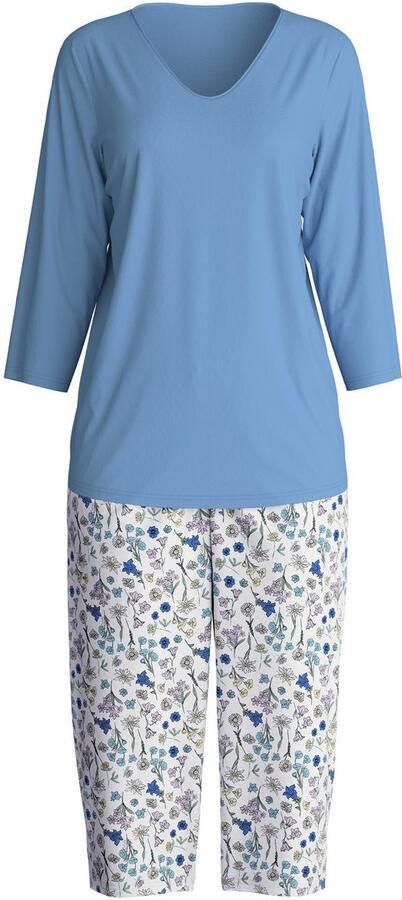 CALIDA Pyjama Graphic Nights V-hals katoen zacht ade d (2-delig) - Foto 4