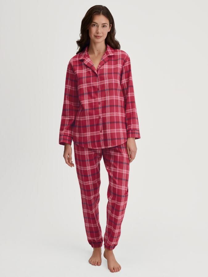 CALIDA Pyjama Holiday Dreams zacht comfortabel flanel kwaliteit ruitdessin lange mouw (2-delig) - Foto 6