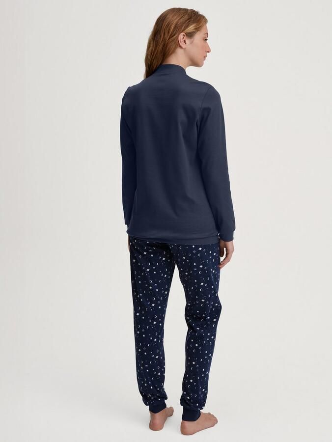 CALIDA Pyjama Midnight Dreams V-hals Lange mouw Single Jersey kwaliteit zacht (2-delig) - Foto 3