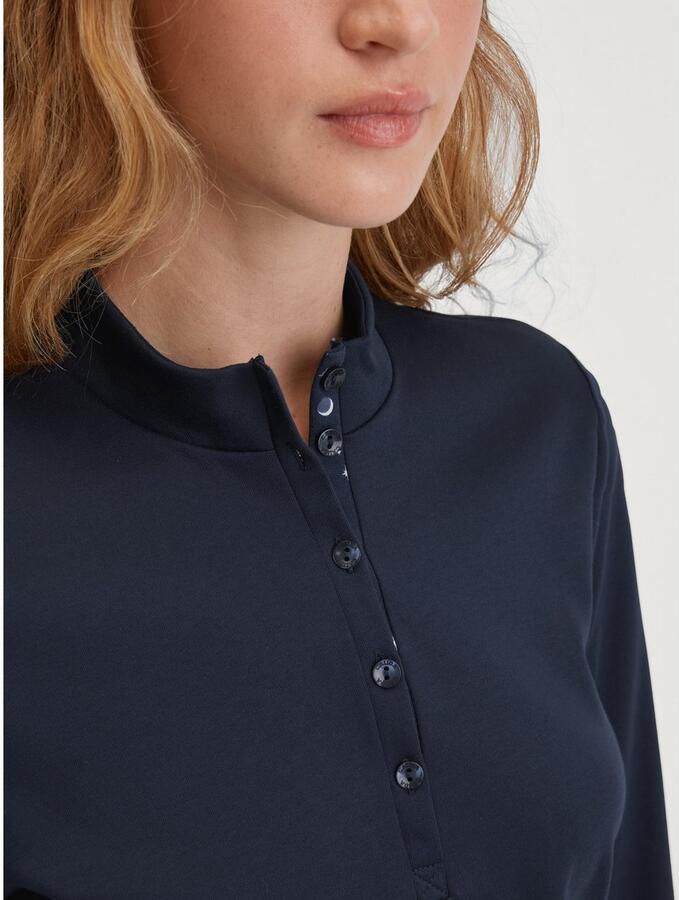 CALIDA Pyjama Midnight Dreams V-hals Lange mouw Single Jersey kwaliteit zacht (2-delig)