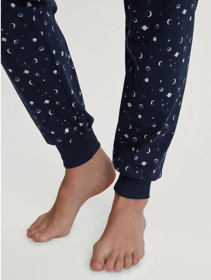 CALIDA Pyjama Midnight Dreams V-hals Lange mouw Single Jersey kwaliteit zacht (2-delig) - Foto 2