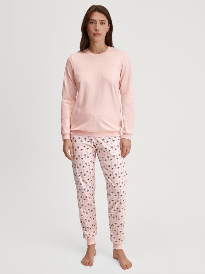 CALIDA Pyjama Midnight Flowers Ronde hals lange mouw zacht heavy-interlock katoen - Foto 6