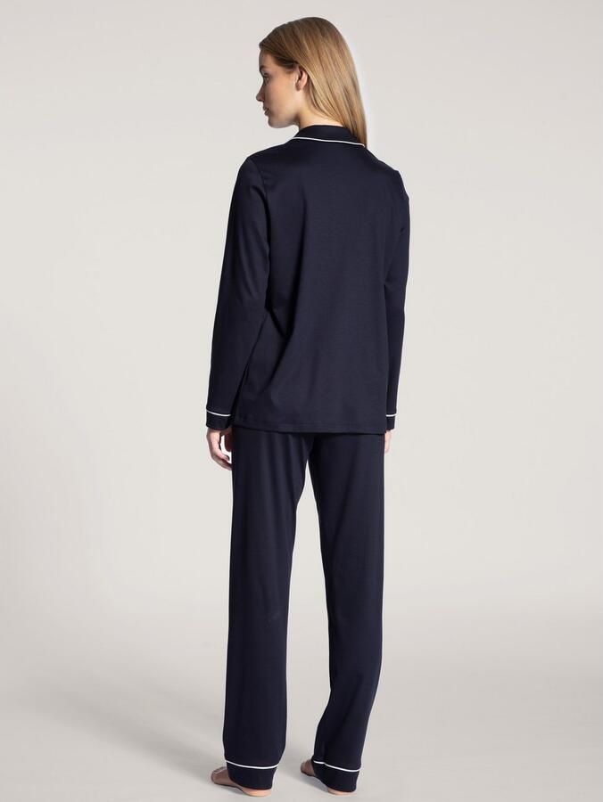 CALIDA Pyjama Night Lovers Knoopsluiting puur katoen interlock-kwaliteit lange mouw (2-delig) - Foto 4