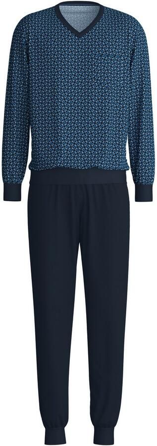 CALIDA Pyjama Relax Imprint Gedessineerd bovenstuk met V-halslijn (2-delig) - Foto 4