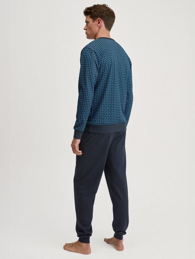 CALIDA Pyjama Relax Imprint Gedessineerd bovenstuk met V-halslijn (2-delig) - Foto 3