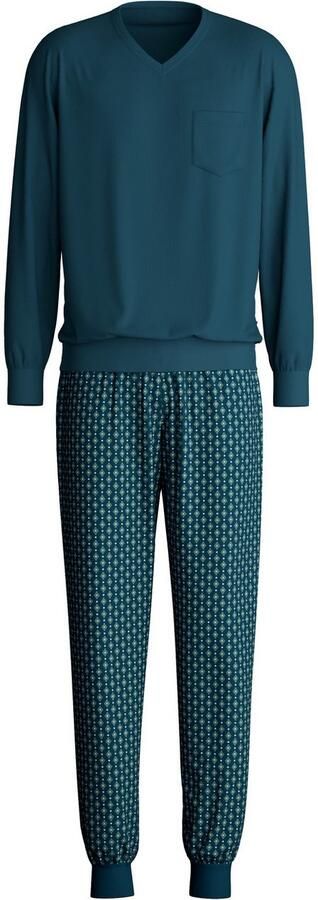 CALIDA Pyjama Relax Imprint Gedessineerd bovenstuk met V-halslijn (2-delig) - Foto 5