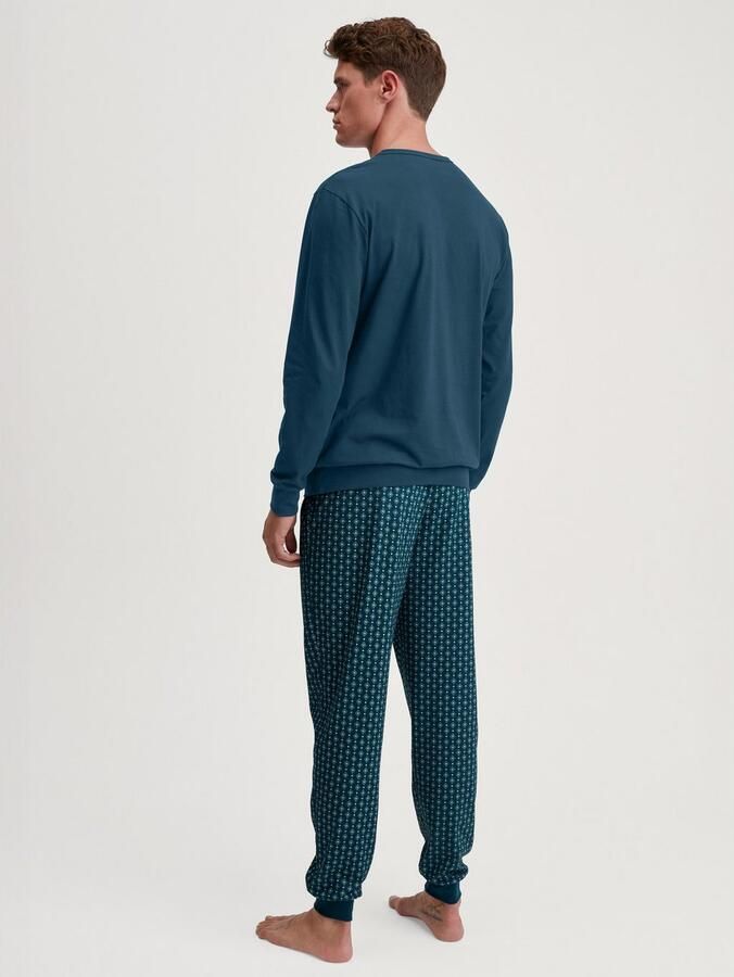 CALIDA Pyjama Relax Imprint Gedessineerd bovenstuk met V-halslijn (2-delig) - Foto 3