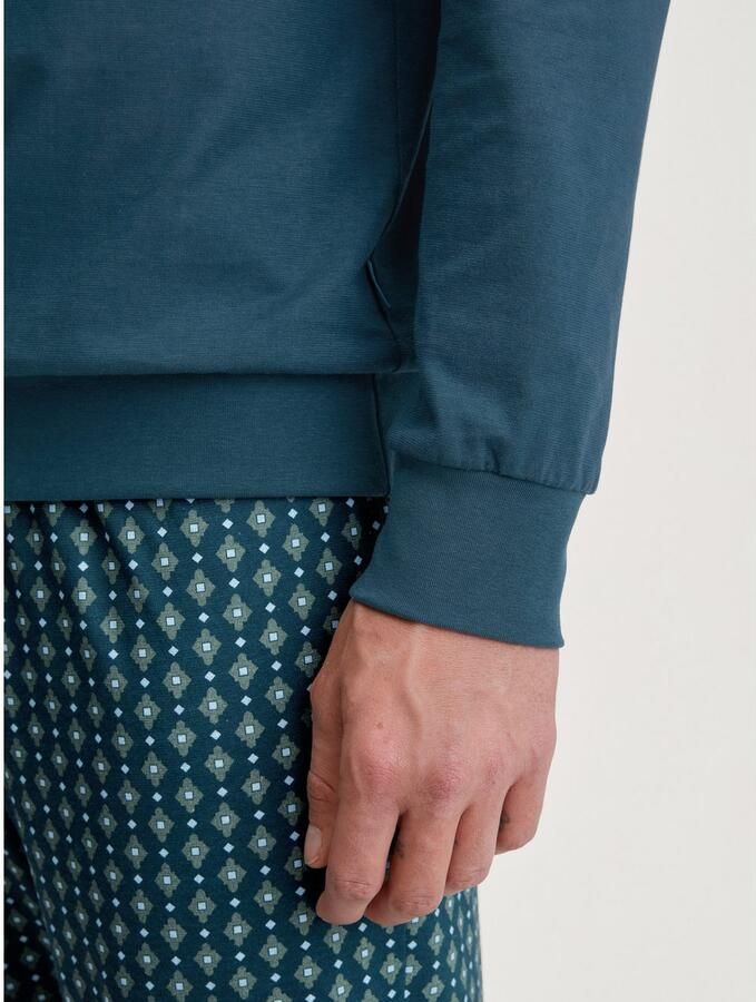 CALIDA Pyjama Relax Imprint Gedessineerd bovenstuk met V-halslijn (2-delig) - Foto 2