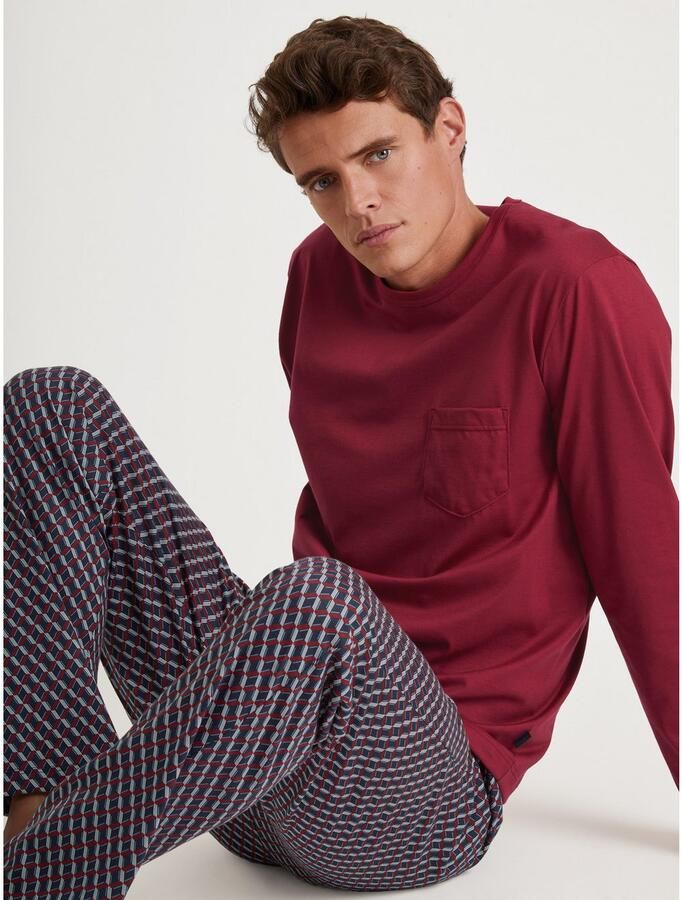 CALIDA Pyjama Relax Imprint met opgestikte borstzak (2-delig) - Foto 3