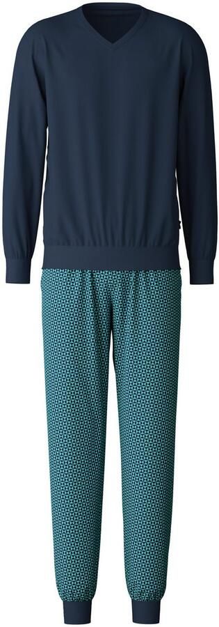 CALIDA Pyjama Relax Streamline 1 Contrastafwerking aan kraag & borstzak (2-delig) - Foto 7