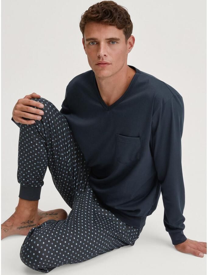 CALIDA Pyjama Relax Streamline met v-hals en boorden (2-delig) - Foto 2