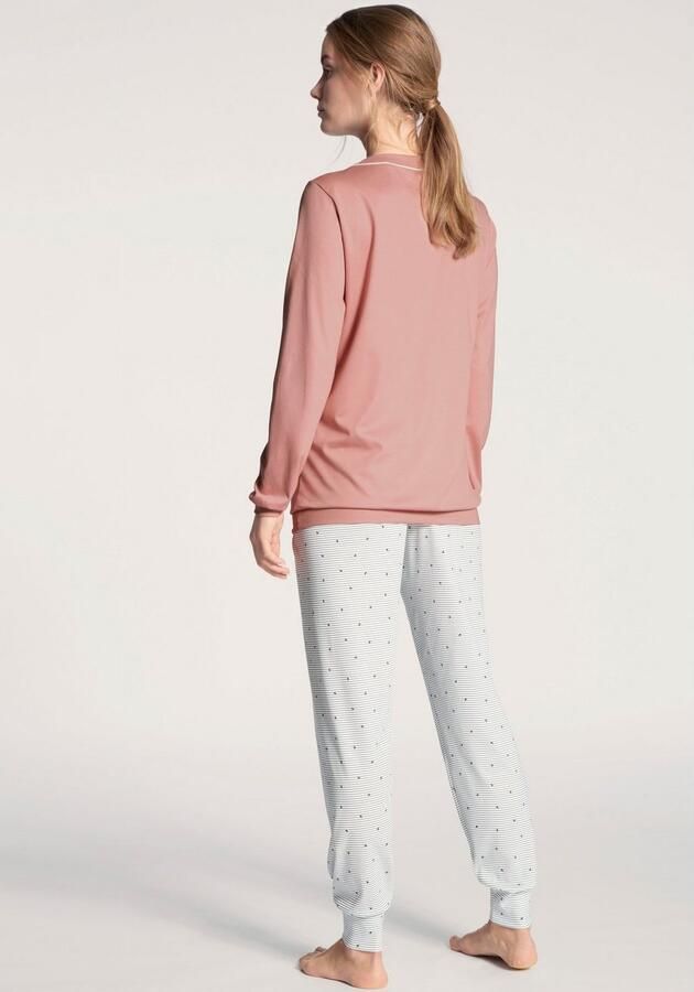 CALIDA Pyjama Sweet Dreams Interlock-kwaliteit lange mouw elastische band ronde hals comfortabel (2-delig) - Foto 6