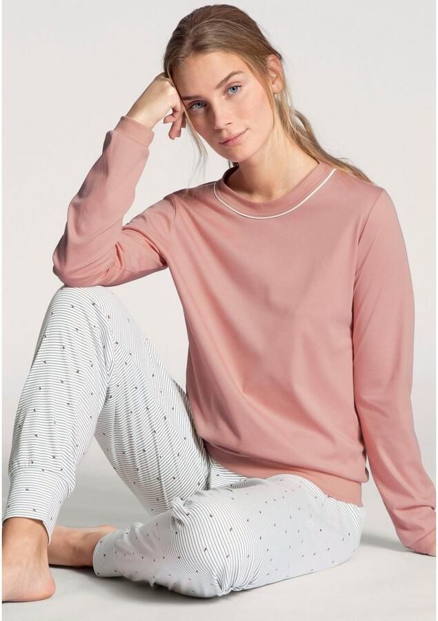 CALIDA Pyjama Sweet Dreams Interlock-kwaliteit lange mouw elastische band ronde hals comfortabel (2-delig) - Foto 4