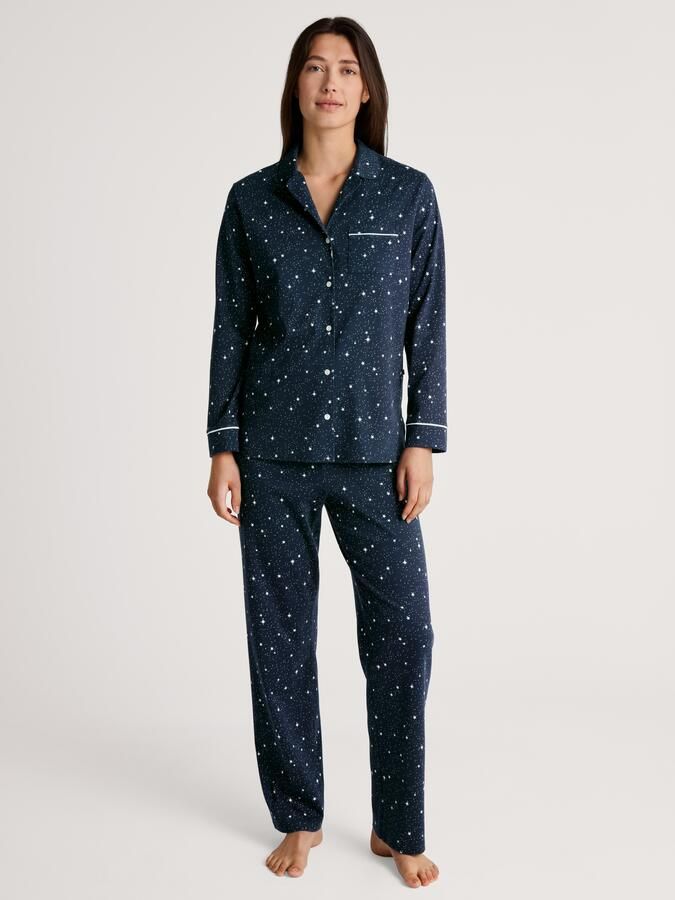 CALIDA Pyjama Sweet Dreams Reverskraag knoopsluiting pure cotton interlock-kwaliteit zacht (2-delig) - Foto 10