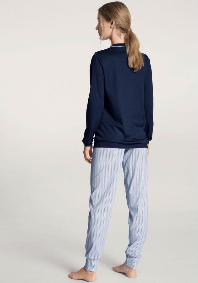 CALIDA Pyjama Sweet Dreams Ribboorden interlock-kwaliteit lange mouw ronde hals verwar d (2-delig) - Foto 5