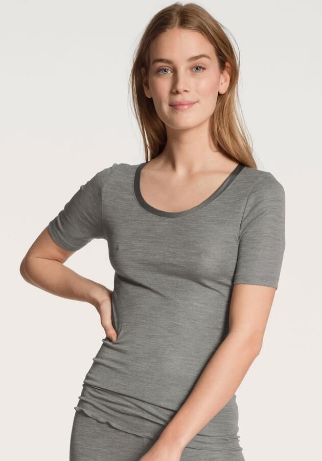 CALIDA Shirt met korte mouwen True Confidence Satijnen bandafwerking ronde hals korte mouw - Foto 8