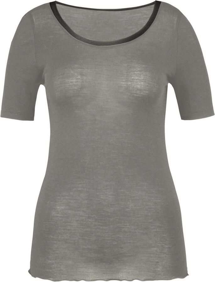 CALIDA Shirt met korte mouwen True Confidence Satijnen bandafwerking ronde hals korte mouw - Foto 3