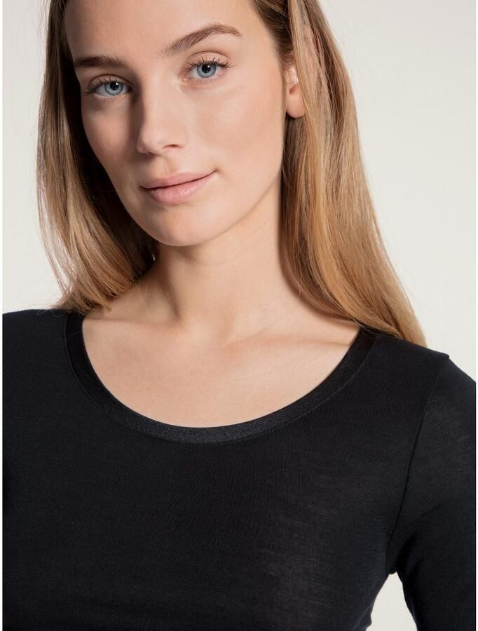 CALIDA Shirt met korte mouwen True Confidence Satijnen bandafwerking ronde hals korte mouw - Foto 4