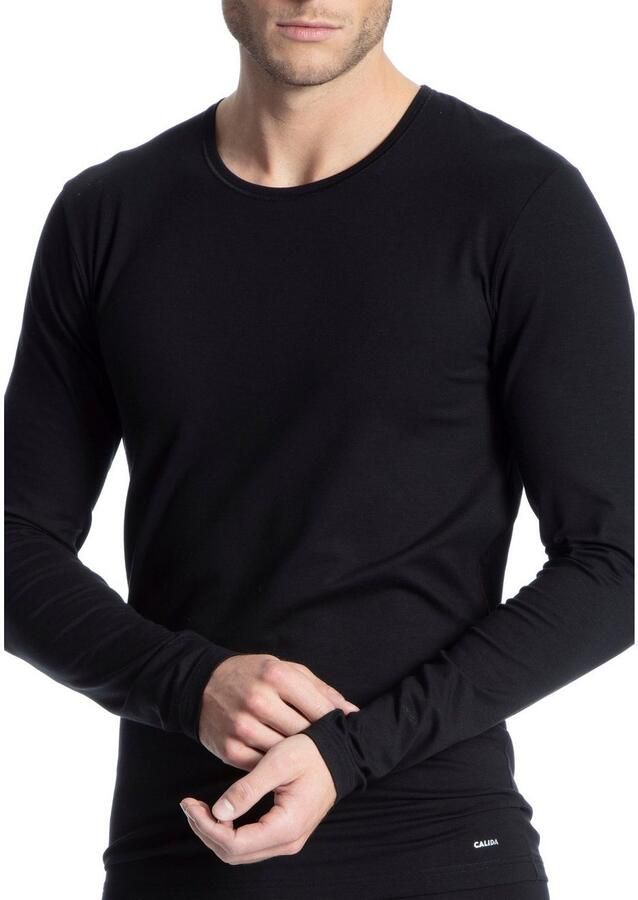 CALIDA Shirt met lange mouwen Cotton Code Ronde hals Single Jersey vormvast elastisch zacht - Foto 3