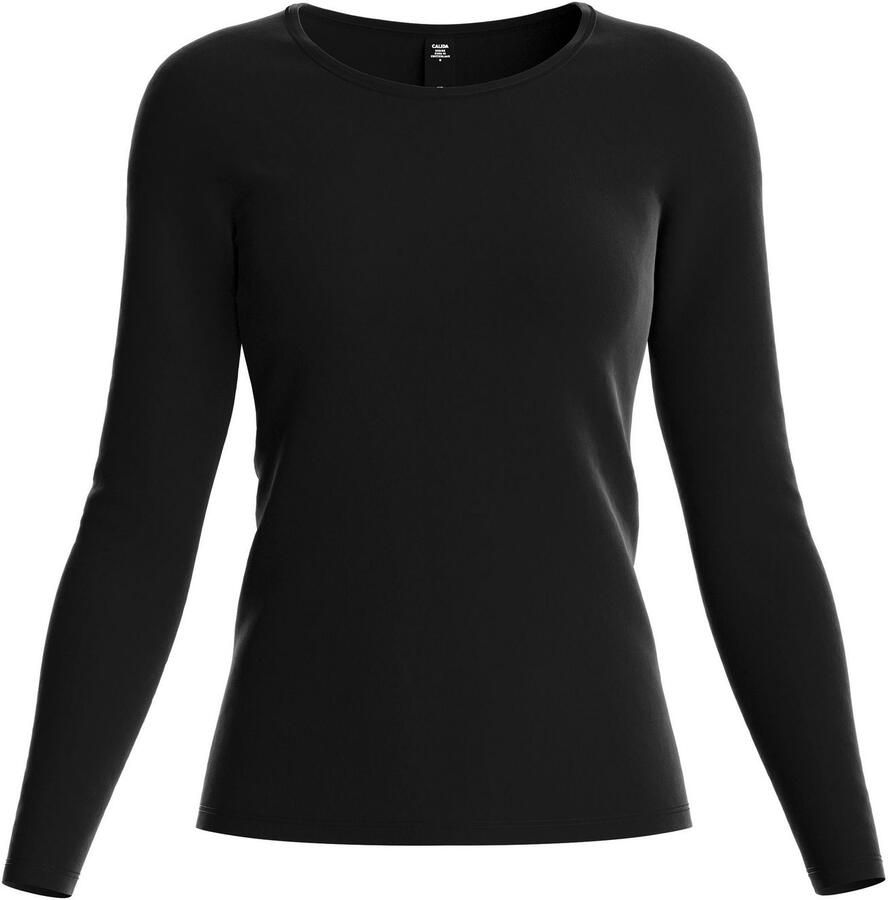 CALIDA Shirt met lange mouwen Natural Comfort elastisch zacht lange mouwen ronde hals ademend