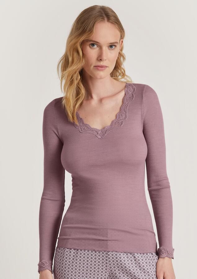 CALIDA Shirt met lange mouwen Richesse Lace fijn kant lange mouwen fijne rib elastisch ademend - Foto 9